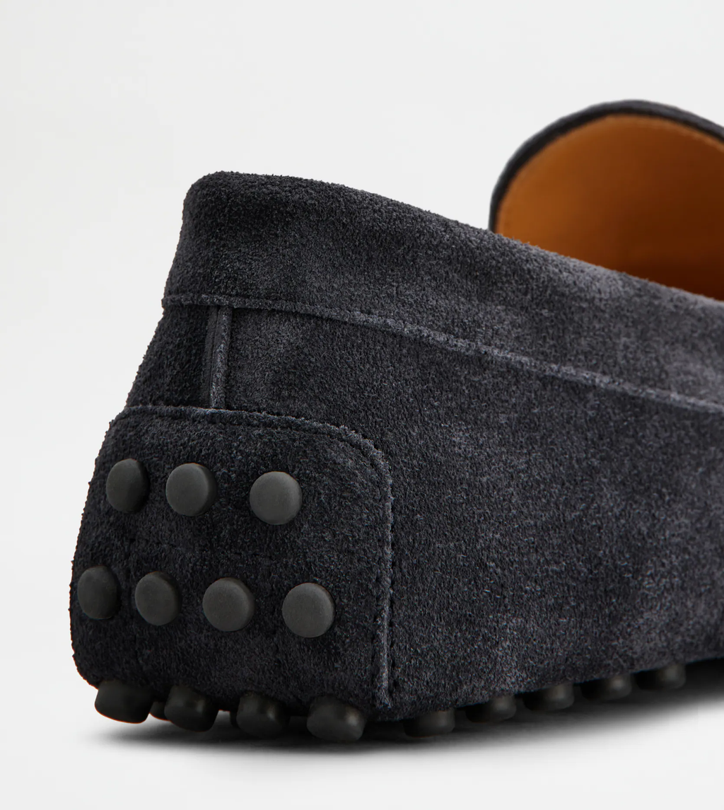 Mocassin Gommino lacet cuir velours