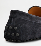 Mocassin Gommino lacet cuir velours