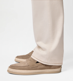 Mocassin semelle gomme cuirs velours