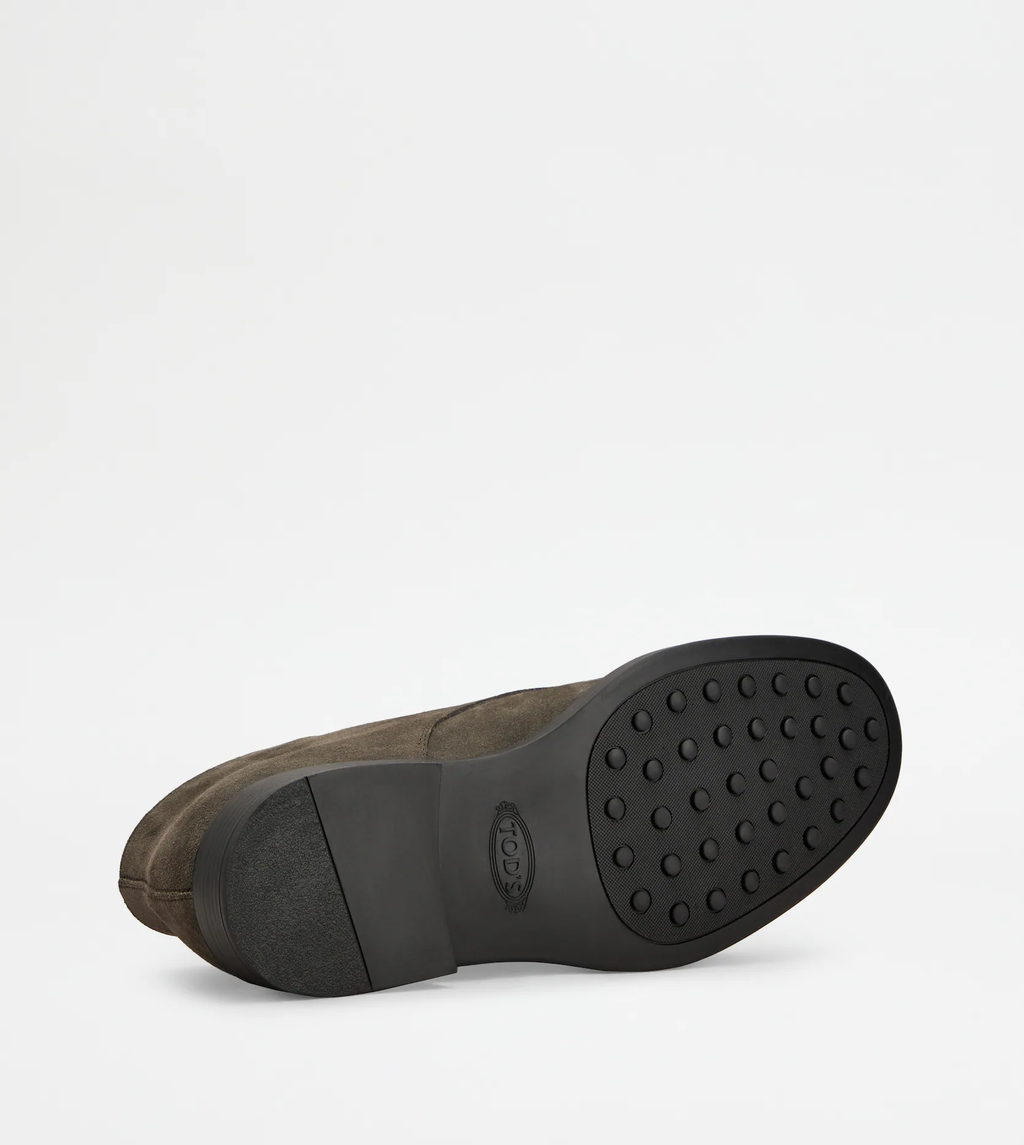 Bottines cuirs velours lacets