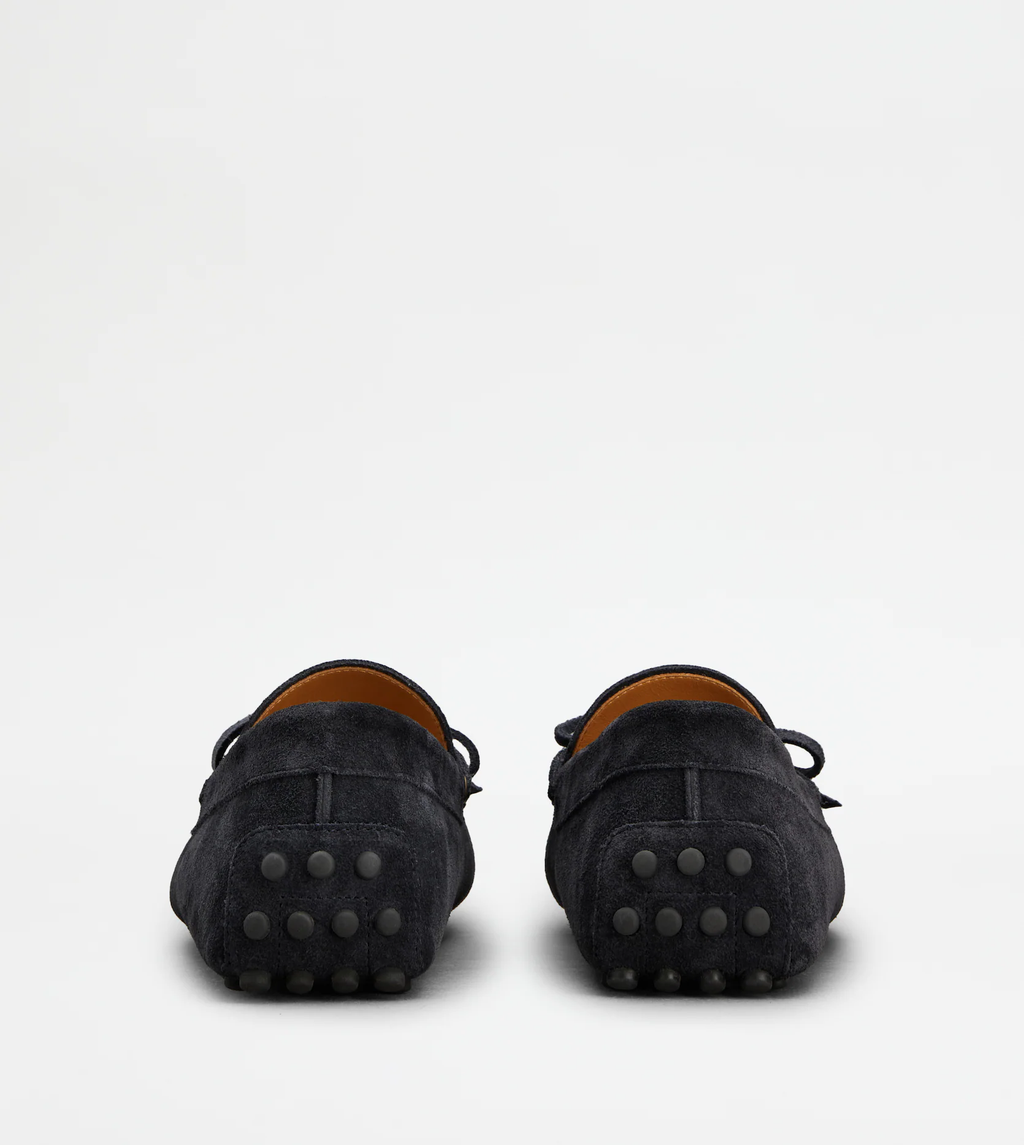 Mocassin Gommino lacet cuir velours