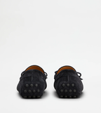Mocassin Gommino lacet cuir velours
