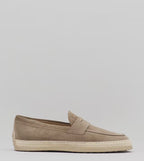 Mocassin semelle gomme cuirs velours