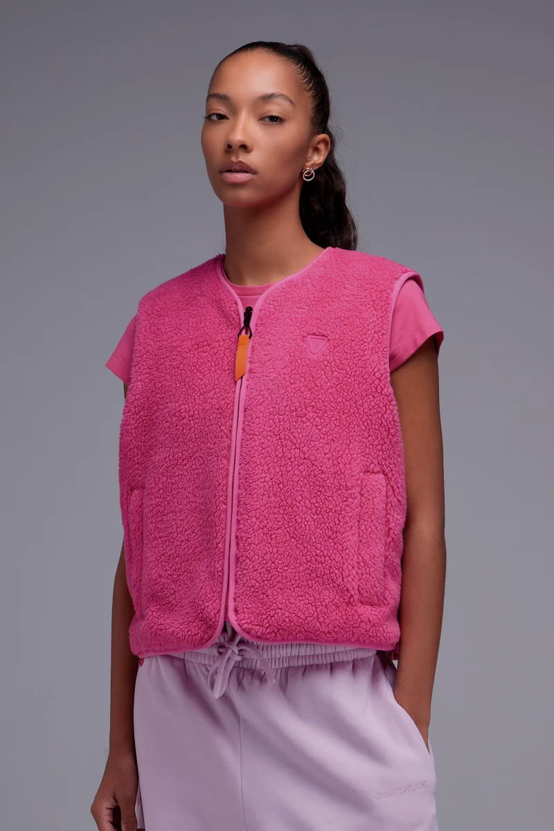 Gilet Gertrude Saka – Rose – vue 6
